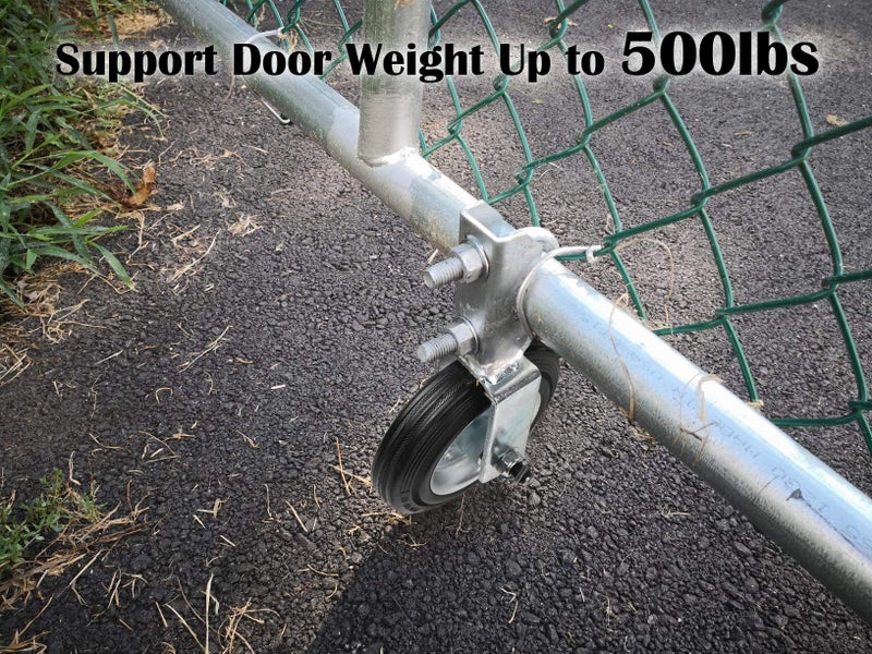 Mofeez Gate Wheel for Metal Swing Gate with 1-5/8"" Thru 2"" Gate Frames, Gate Support Wheel for Chain Link Fence, Prevent Gate from Dragging, Black - Image 4